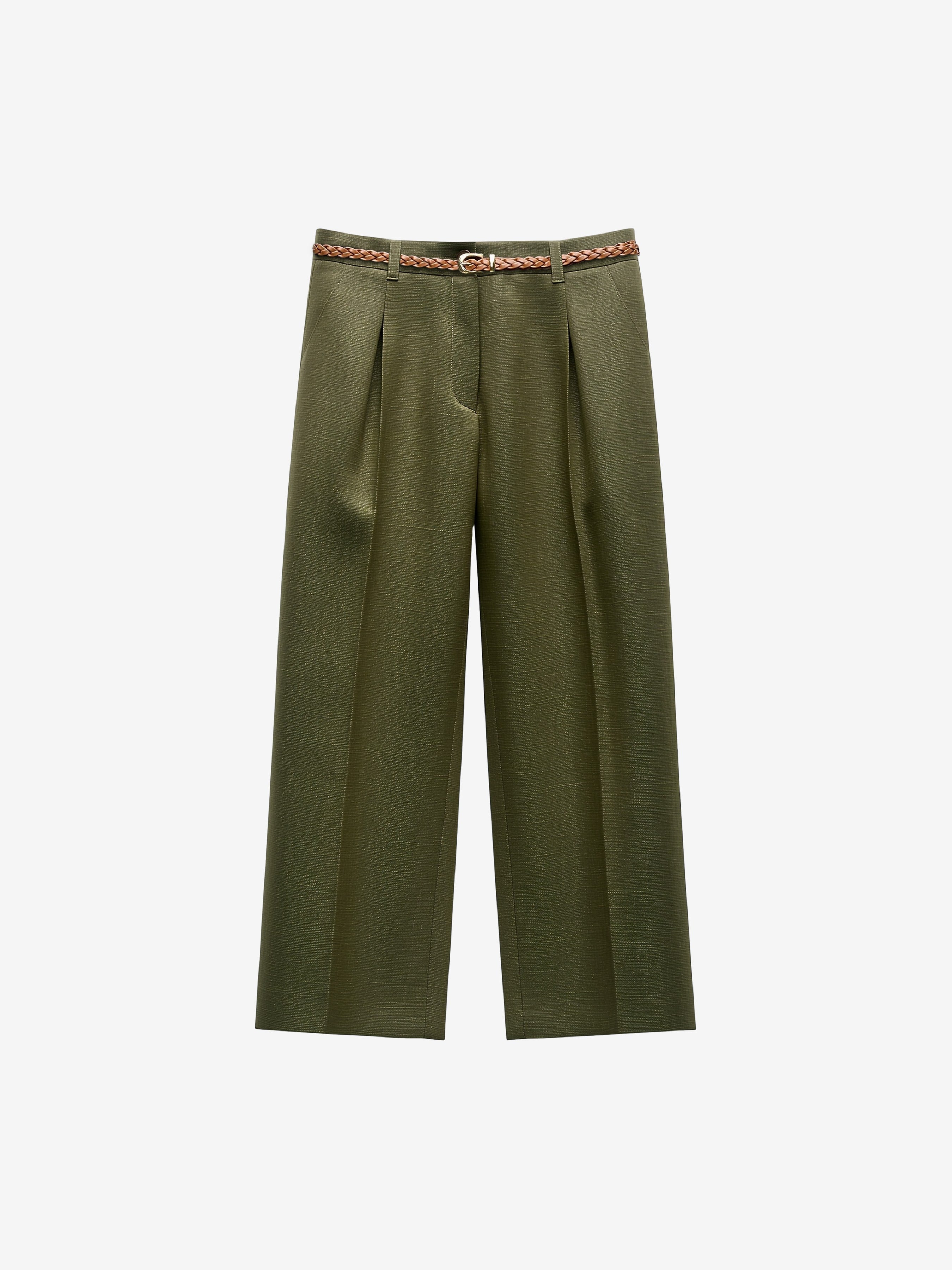 Belted Pleat Pants