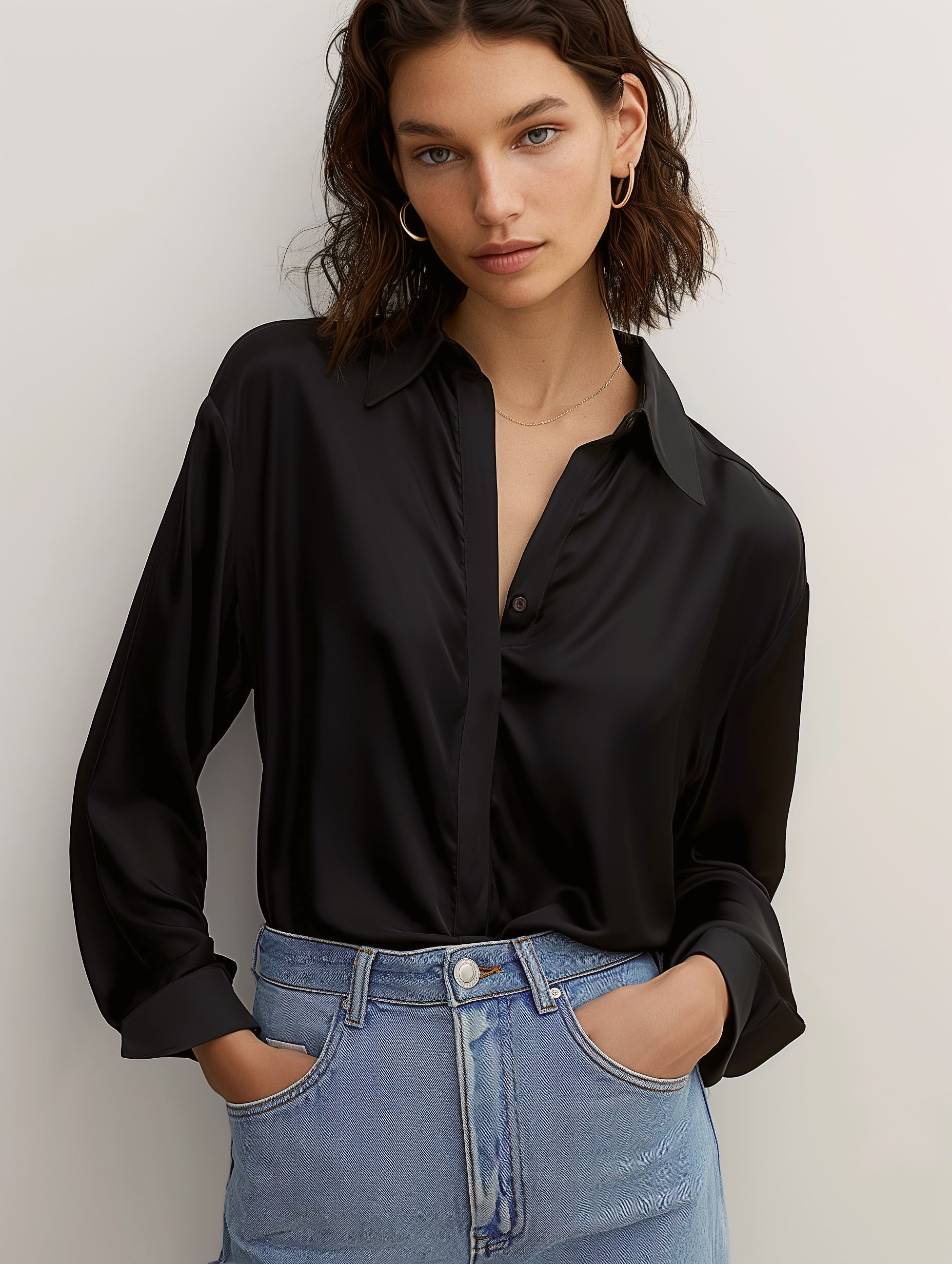 Silk Button-Up